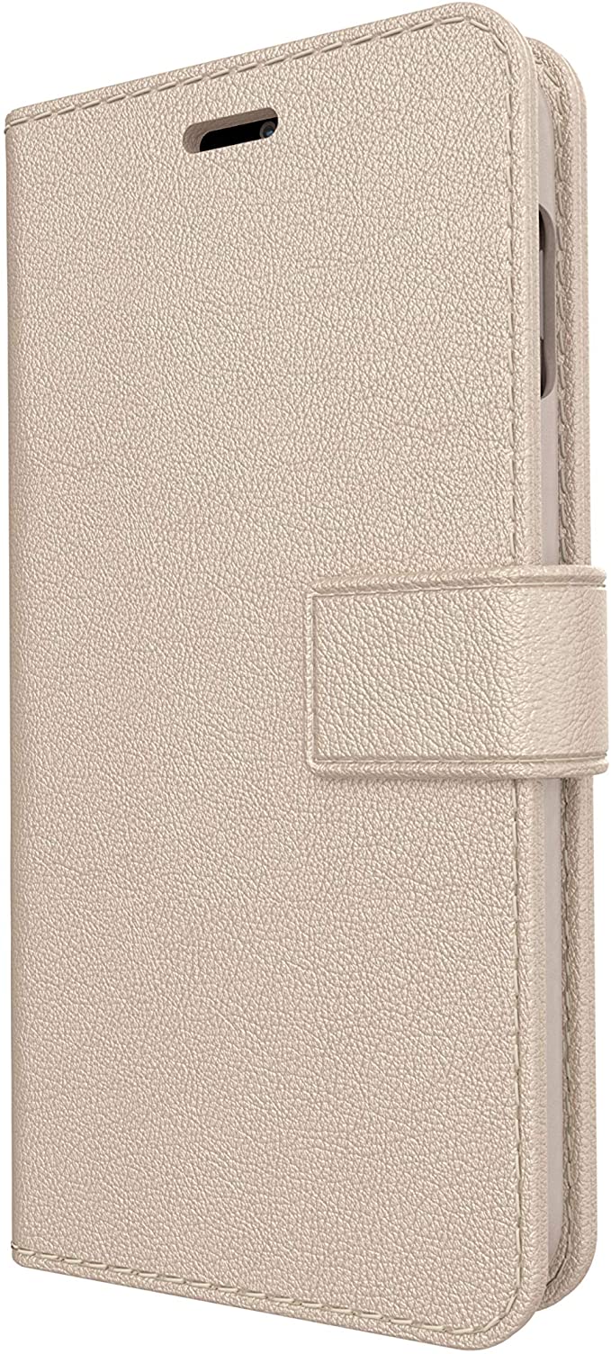 Skech Polo Book Wallet Protective Cover Detachable Case for Samsung Galaxy S10 Plus - Gold
